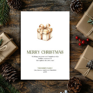 Tarjeta de Feliz Navidad con Estilo en Tonos Terro