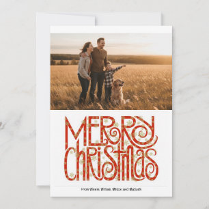Tarjeta de Feliz Navidad con Foto de Golden Cheer