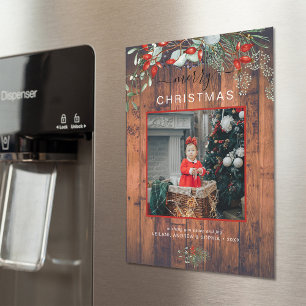 Tarjeta de Feliz Navidad con Foto y Magneto de Mad