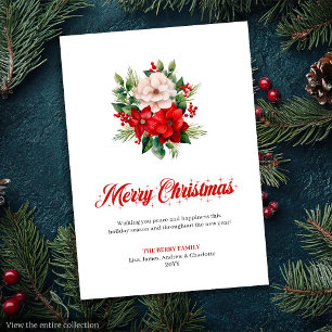 Tarjeta de Feliz Navidad con Fuente de Escritura E