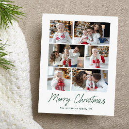 Tarjeta de Feliz Navidad con Guión Verde 6 Fotocol