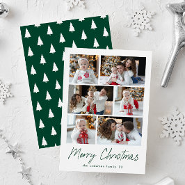 Tarjeta de Feliz Navidad con letra verde 6 Fotocol