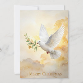 Tarjeta de Feliz Navidad con Paloma de la Paz