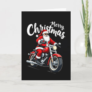 Tarjeta de Feliz Navidad con Santa gráfico genial 