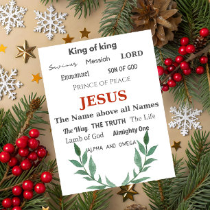 Tarjeta de Feliz Navidad con Tipografía de Nombres