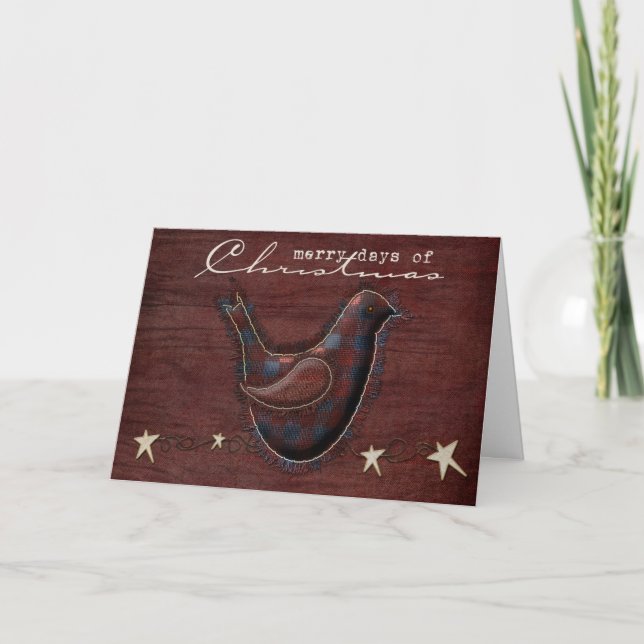 Tarjeta de Feliz Navidad de Campo (Anverso)