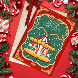 Tarjeta de Feliz Navidad de Carrusel