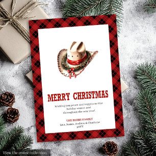 Tarjeta de Feliz Navidad de Cuadros Tradicionales