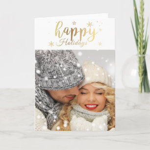 Tarjeta de feliz Navidad de fotos de vacaciones