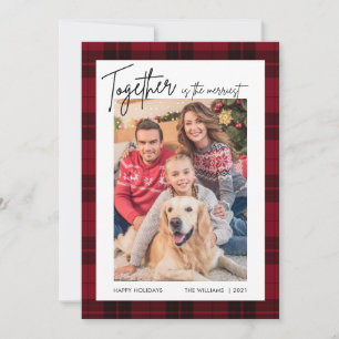 Tarjeta de feliz Navidad de fotos de vacaciones