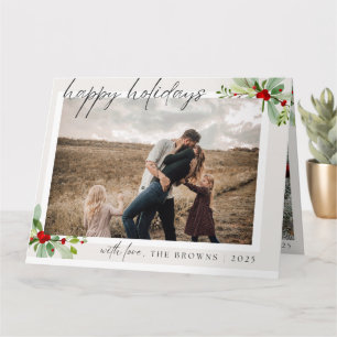 Tarjeta de feliz Navidad de fotos de vacaciones