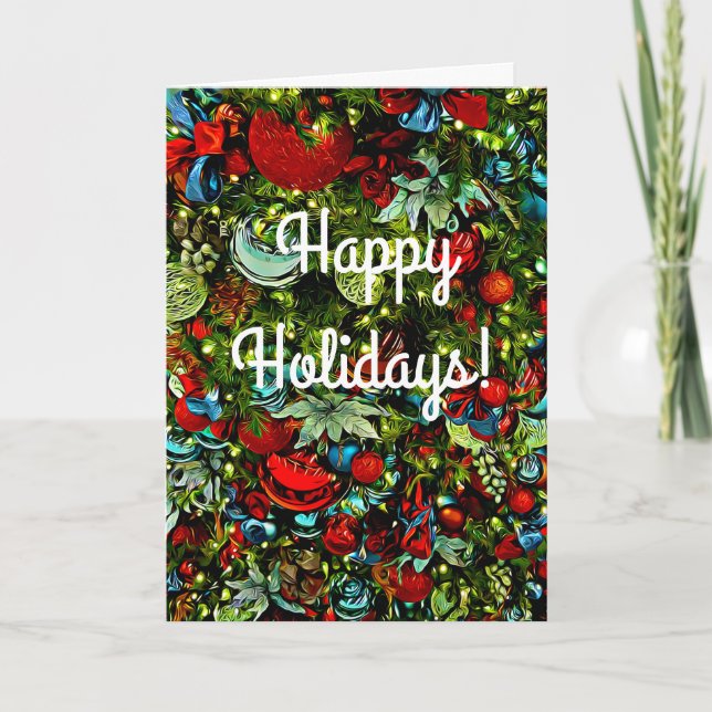Tarjeta de feliz Navidad de hongos de Ornament de  (Anverso)