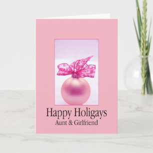 Tarjeta de feliz Navidad de la tía de los Holigays