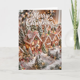 Tarjeta de Feliz Navidad de Pueblo de Pan de Jengi