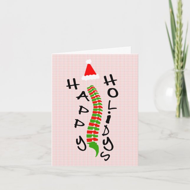 Tarjeta de Feliz Navidad de Quiropráctica de Colum (Anverso)