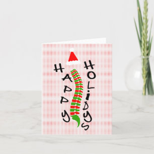 Tarjeta de Feliz Navidad de Quiropráctica de Colum