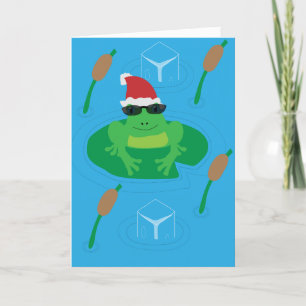 Tarjeta de Feliz Navidad de Rana