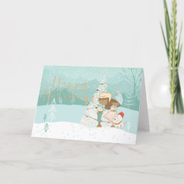 Tarjeta de feliz Navidad de vacaciones