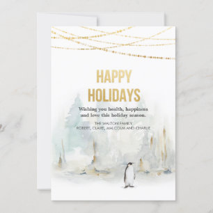 Tarjeta de Feliz Navidad de vacaciones de invierno