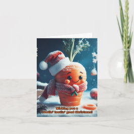 Tarjeta de Feliz Navidad de Zanahoria