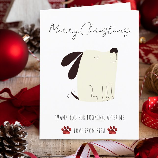 Tarjeta de Feliz Navidad del Perro Tarjeta de Vaca (Subido por el creador)