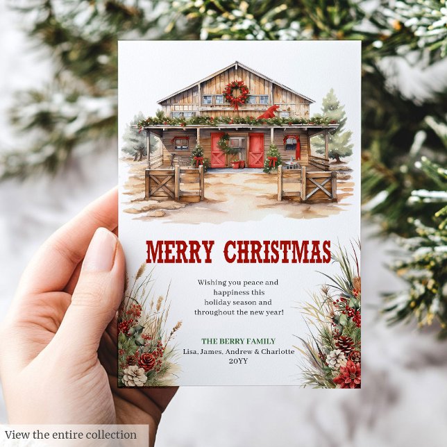 Tarjeta de Feliz Navidad del Salvaje Oeste Imprimi (Wild West Christmas Greeting Card Printable)