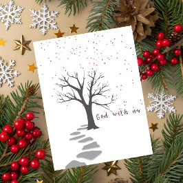 Tarjeta de Feliz Navidad Dios Con Nosotros