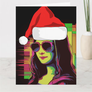 Tarjeta de Feliz Navidad Divertida MONA LISA