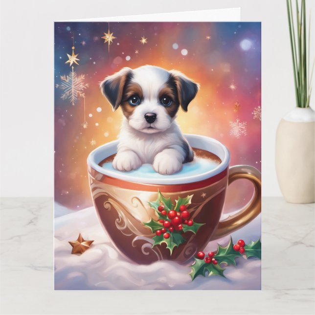 Tarjeta de Feliz Navidad Dobleada (Anverso)