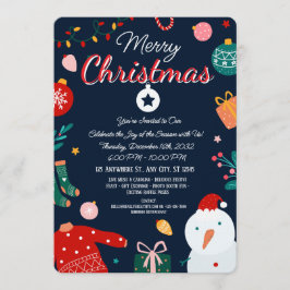 Tarjeta de Feliz Navidad elegante