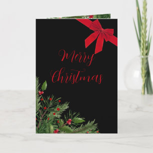 Tarjeta de Feliz Navidad Elegante Plegada