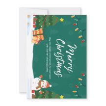 Tarjeta de Feliz Navidad Elegante y Festiva