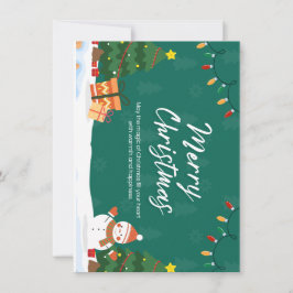 Tarjeta de Feliz Navidad Elegante y Festiva