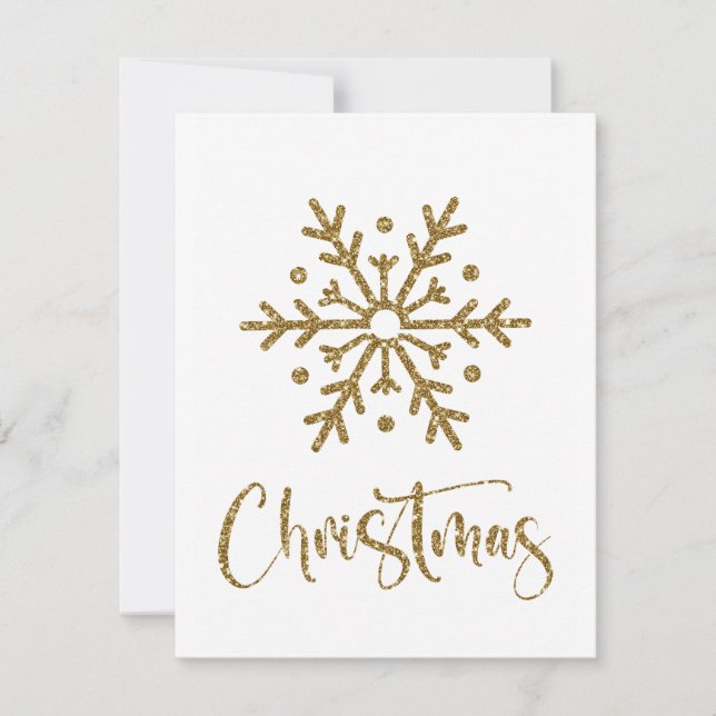 Tarjeta de Feliz Navidad en Blanco (Anverso)