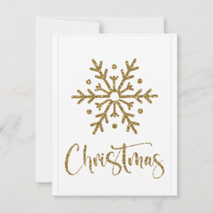 Tarjeta de Feliz Navidad en Blanco