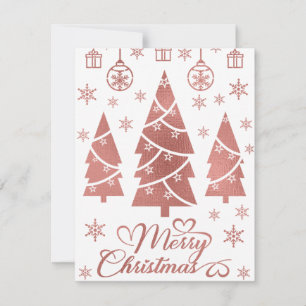 Tarjeta de Feliz Navidad en Blanco