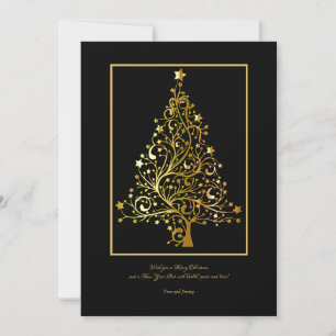 Tarjeta de Feliz Navidad Estrellada
