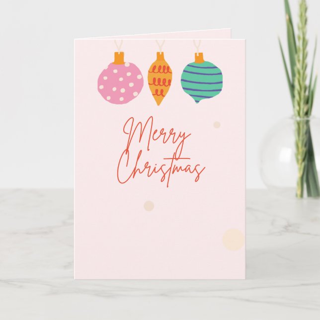 Tarjeta de Feliz Navidad Femenina, Estándar, 5" x  (Anverso)
