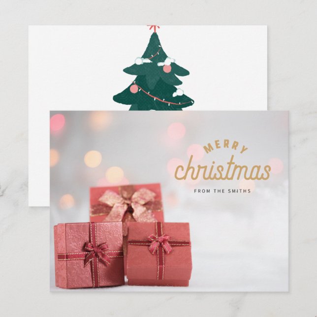 Tarjeta de Feliz Navidad | Fiesta Navideña (Anverso / Reverso)