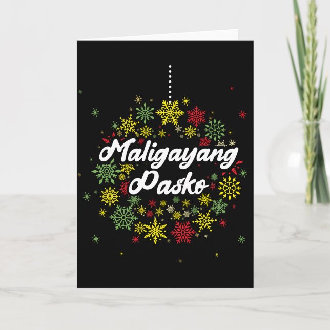 Tarjeta de Feliz Navidad Filipinas (Anverso)