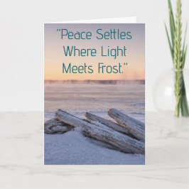 Tarjeta de Feliz Navidad Frost Horizon — Madera Fl