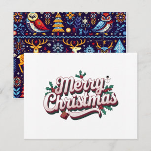 Tarjeta de Feliz Navidad – Invierno Festivo
