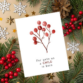 Tarjeta de Feliz Navidad Isaías 9:6