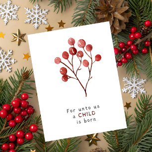 Tarjeta de Feliz Navidad Isaías 9:6