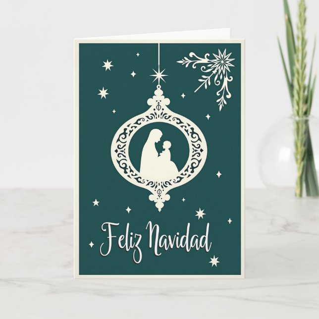 Tarjeta de Feliz Navidad María Jesús (Anverso)