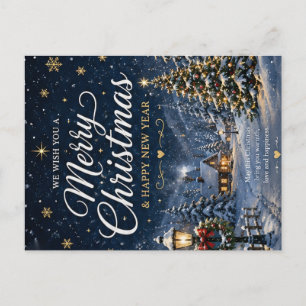 Tarjeta de Feliz Navidad País de las Maravillas de