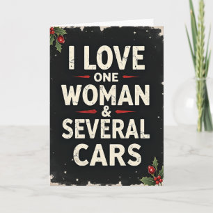 Tarjeta de Feliz Navidad para Amantes de Coches