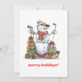 Tarjeta de Feliz Navidad para Golfistas
