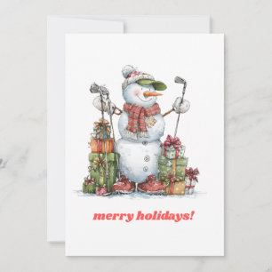 Tarjeta de Feliz Navidad para Golfistas