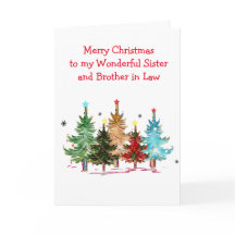 Tarjeta de Feliz Navidad para Hermana y Cuñado